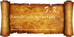 Tarnóczi Krisztián névjegykártya