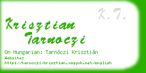 krisztian tarnoczi business card