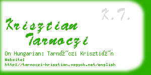 krisztian tarnoczi business card